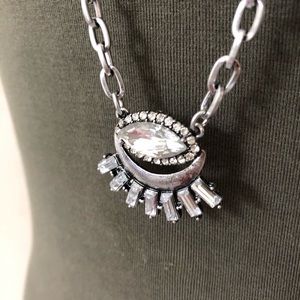 Marlyn Schiff Crystal Eye Pendant Necklace